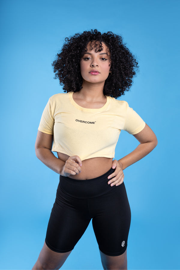 Cropped Overcome New Logobox Amarelo