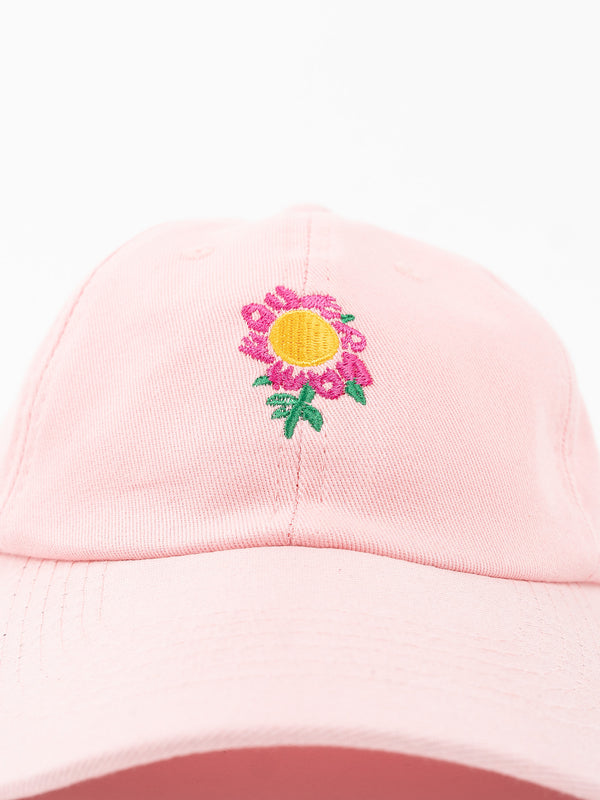 Boné Dad Hat Overcome Flor Rosa