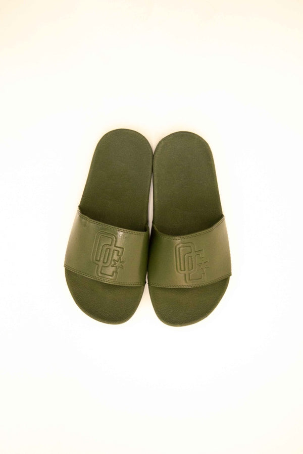 Chinelo Overcome Logo Verde Militar