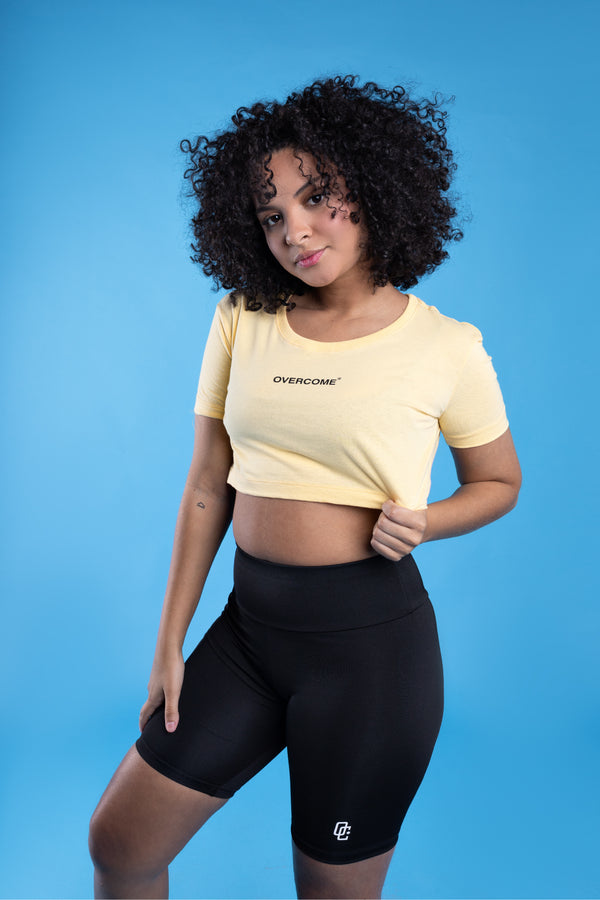 Cropped Overcome New Logobox Amarelo