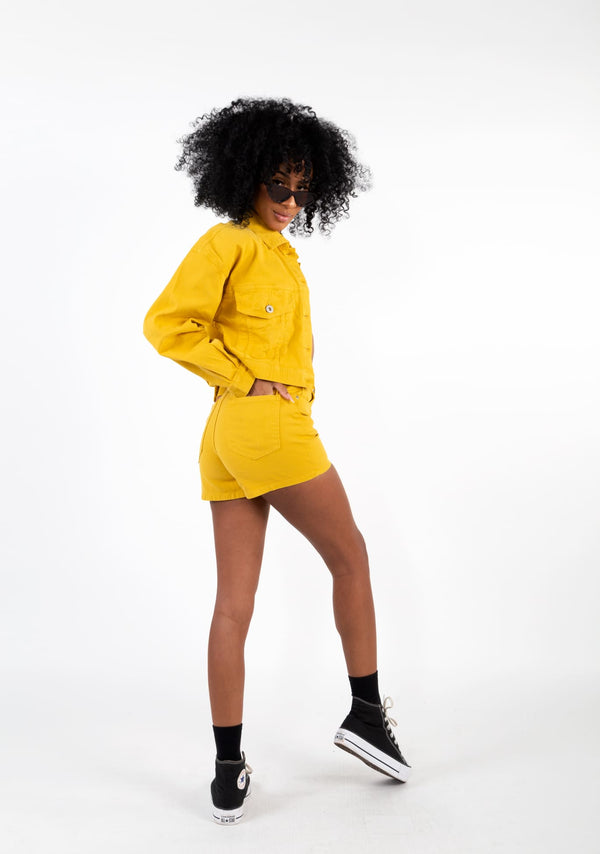 Shorts Overcome Cotêle Mostarda