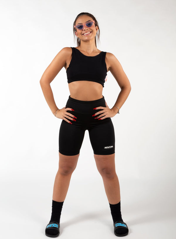 Cropped Overcome Fecho Traseiro Preto