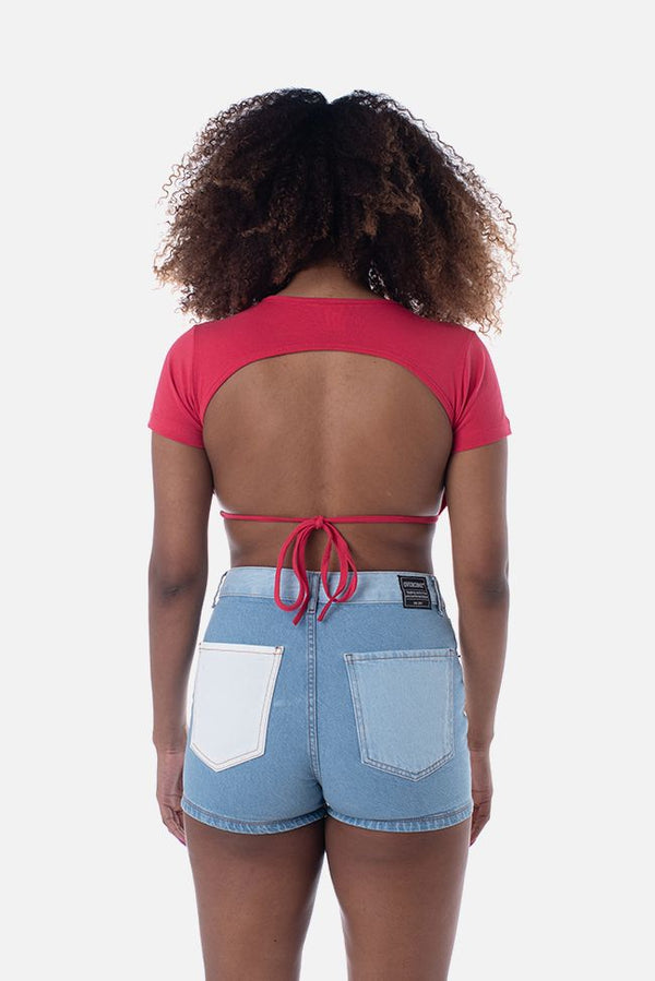 Cropped Tira Overcome Cereja