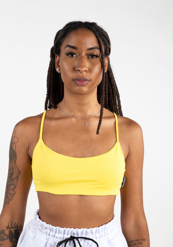 Top Overcome Básico Liso Amarelo
