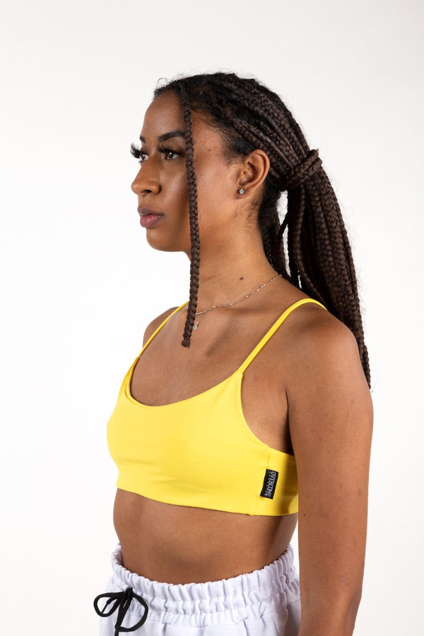Top Overcome Básico Liso Amarelo