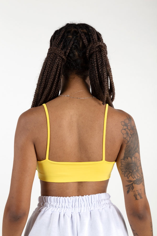 Top Overcome Básico Liso Amarelo
