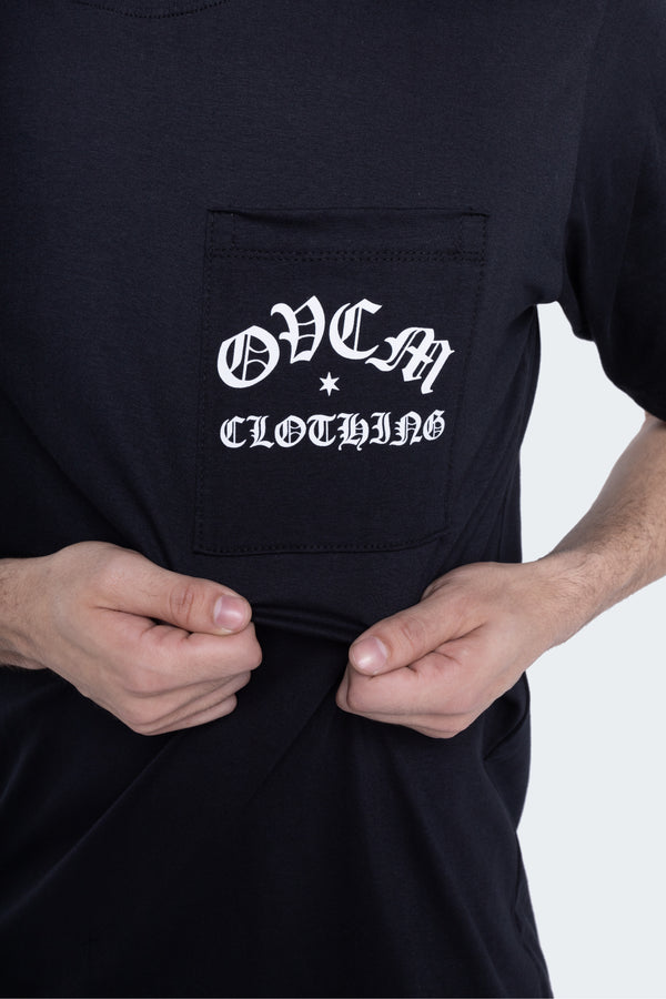 Camiseta Overcome Pocket Old Letters III Preta