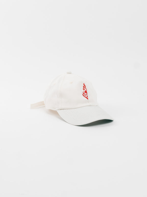 Boné Dad Hat Overcome Flames Off White