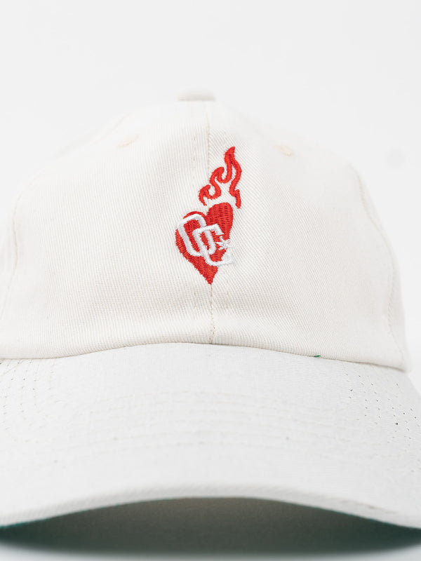 Boné Dad Hat Overcome Flames Off White