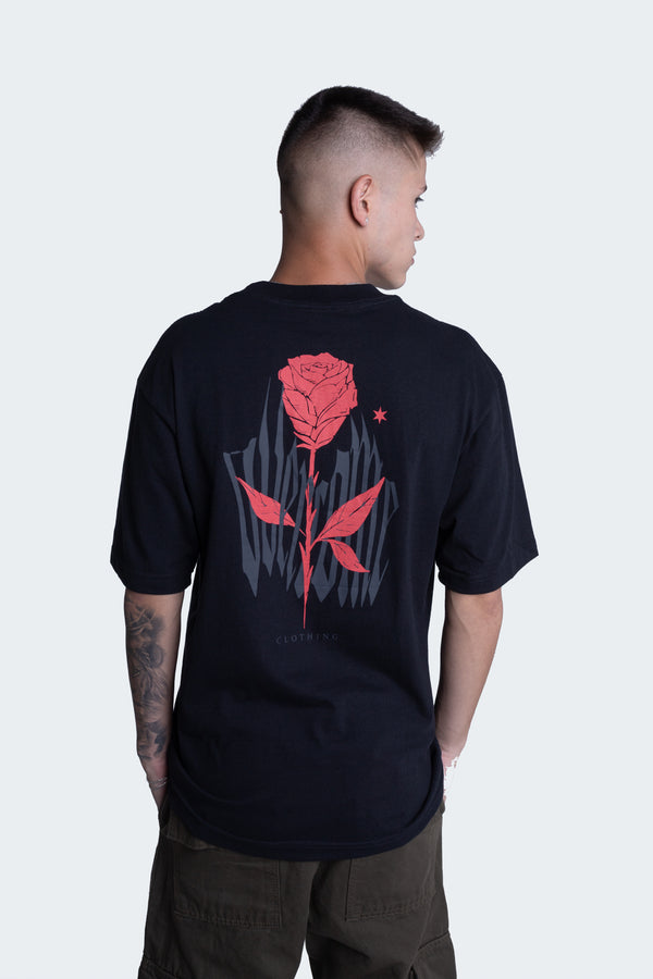 Camiseta Overcome Gothic Rose Preta